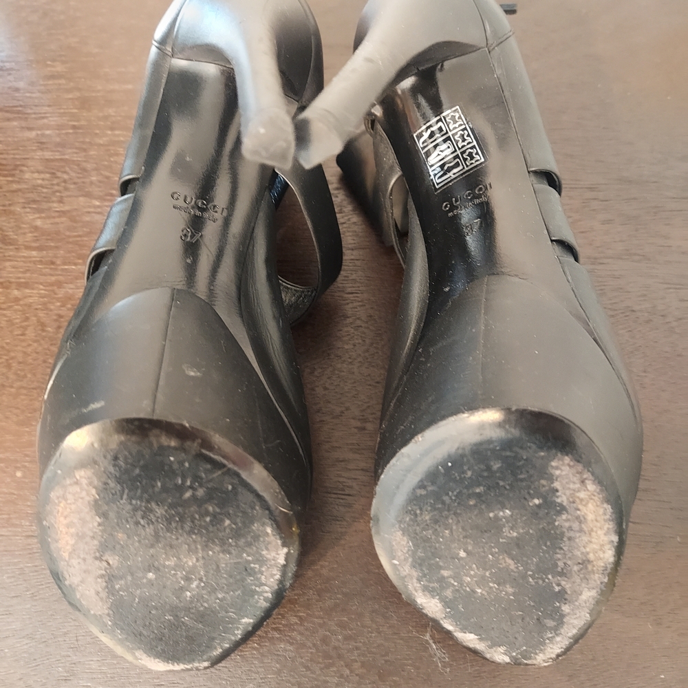 Gucci Black Ultra High Stiletto Heels - Picture 5 of 5